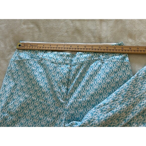 Talbots Womens Pants Sze 4 Aquamarine Perfect Crop Twill Stretchy Preppy Coastal - Picture 11 of 13